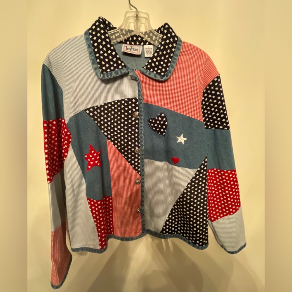 Tantrums Patchwork Stars Denim shirt